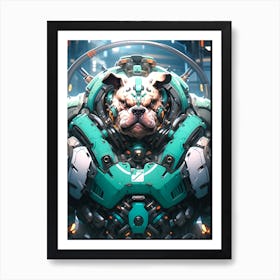 Bulldog In Space Art Print