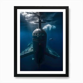 Underwater Submarine-Reimagined Art Print