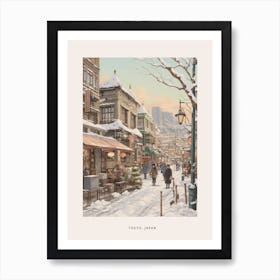 Vintage Winter Poster Tokyo Japan 2 Art Print