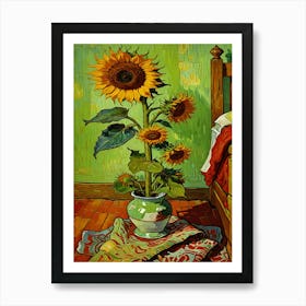 Sunflowers Arrangement - Inspired By Vincent Van Gogh Art Print