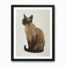 Burmese Cat Painting 1 Art Print