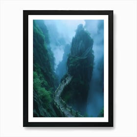 Chinese Cliffs Poster