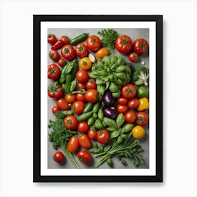 Fresh Vegetables Kitchen Wall Art 8 Art Print