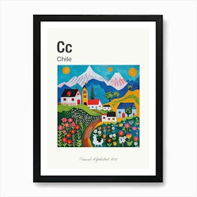 Kids Travel Alphabet  Chile 4 Art Print