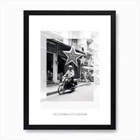 Poster Of Ho Chi Minh City, Vietnam, Black And White Old Photo 1 Art Print