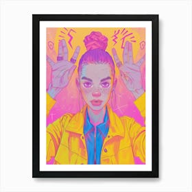 Emo Girl Art Print