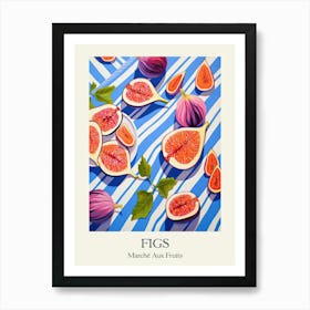 Marche Aux Fruits Figs Fruit Summer Illustration 2 Art Print