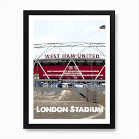 London Stadium, West Ham, Stadium, Football, Art, Soccer, Wall Print, Art Print Art Print