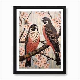 Art Nouveau Birds Poster Falcon 3 Art Print