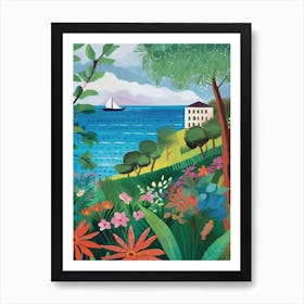 Tropical Villa House 2 Art Print