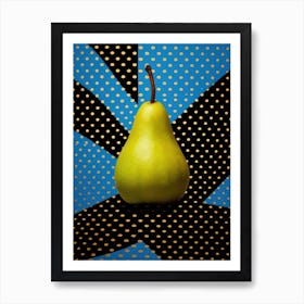 Pear pop art Art Print