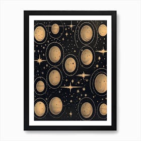 Moon And Stars Hanging Celestial 4 Poster