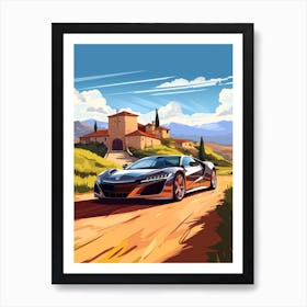 A Acura Nsx In The Tuscany Italy Illustration 2 Art Print