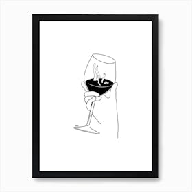 Drink Me Line Art Print