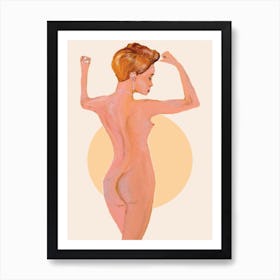 Nude Woman Abstract Art Print