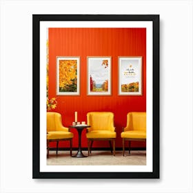 A Seamless Presentation Of Signs Set In An Abbot Point Style Reception Design With Warm Autumn Colo (2) Art Print