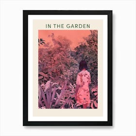 In The Garden Poster Pink 4 Art Print