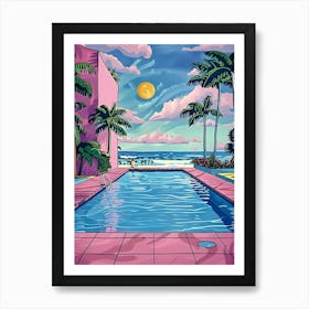 Beach House With Pool Poster