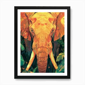 Elephant In The Jungle 2 Art Print