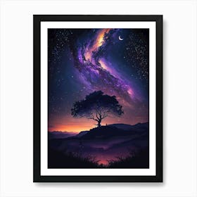 tree in space Art Print