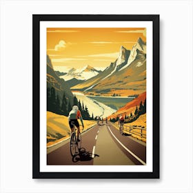 Haute Route France 2 Vintage Travel Illustration Art Print