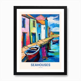Seahouses England 5 Uk Travel Poster Art Print