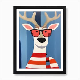 Little Caribou 1 Wearing Sunglasses Art Print