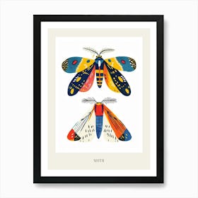 Colourful Insect Illustration Moth 54 Poster Art Print
