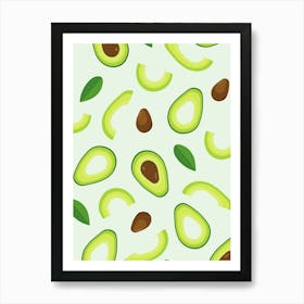 Avocado Pattern Art Print