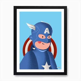 Captain America Portrait Art Print