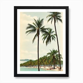 Zlatni Rat Beach Croatia Vintage Art Print