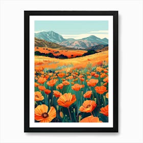 Poppies In The Field 18 Art Print