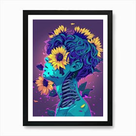 Sunflower Girl 25 Art Print