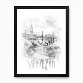 Watercolor Art Canal Grande Art Print