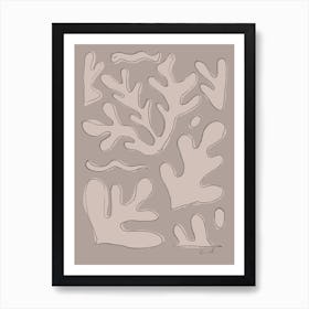 Beige Seaweed Art Print