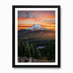 Mt. Hood At Sunset 1 Art Print