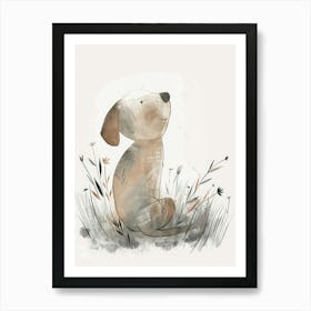 Charming Nursery Kids Animals Puppy 5 Art Print