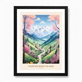 Tour De Mont Blanc France 3 Hike Poster Art Print