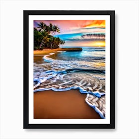 Sunset On The Beach 6 Art Print