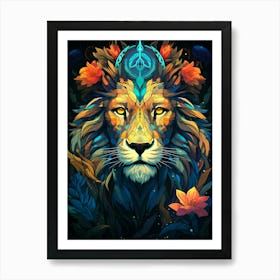 Lion Native Art Print