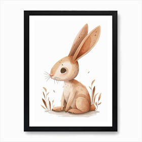 Mini Satin Rabbit Kids Illustration 2 Art Print