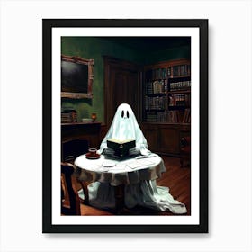 Ghost Reading A Book 2 Art Print