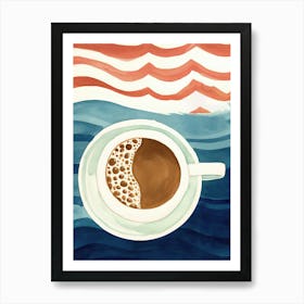 Coffee On The Beach Art Print