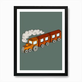 Train On The Tracks Art Print