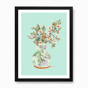 Apple Blossom Dark Orange Art Print