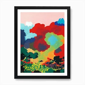 Hawaii Volcanoes National Park United States Of America Abstract Colourful Art Print