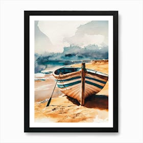 Boat On The Beach Poster