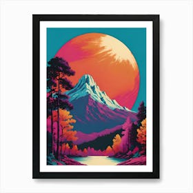 Sunset Mountain Art Print