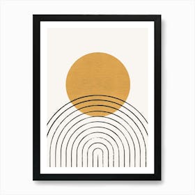 Bohemian Golden Sun Art Print