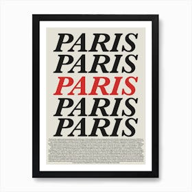 Paris Vintage Typography Art Print